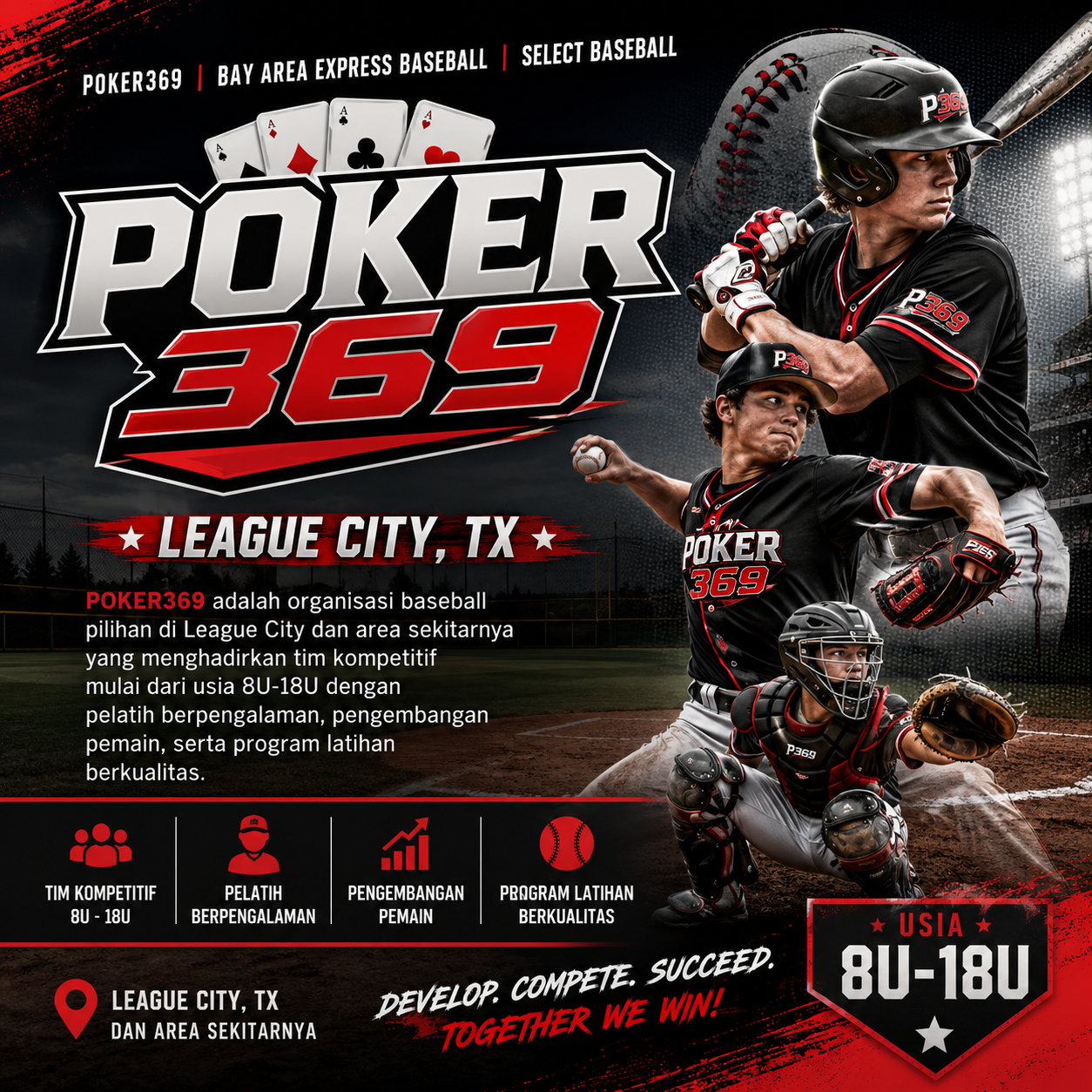POKER369 | Bay Area Express Baseball | Select Baseball | League City, Tx